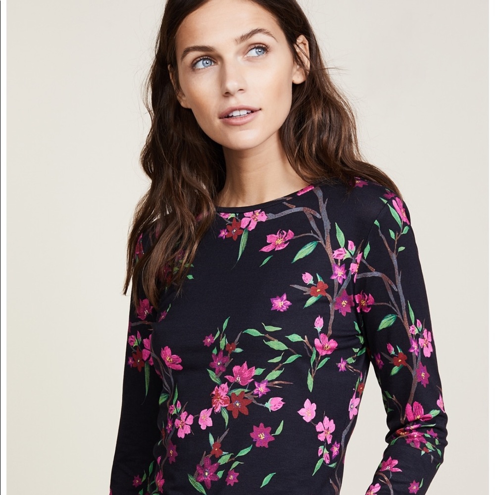 Alice and Olivia long sleeve cropped blouse